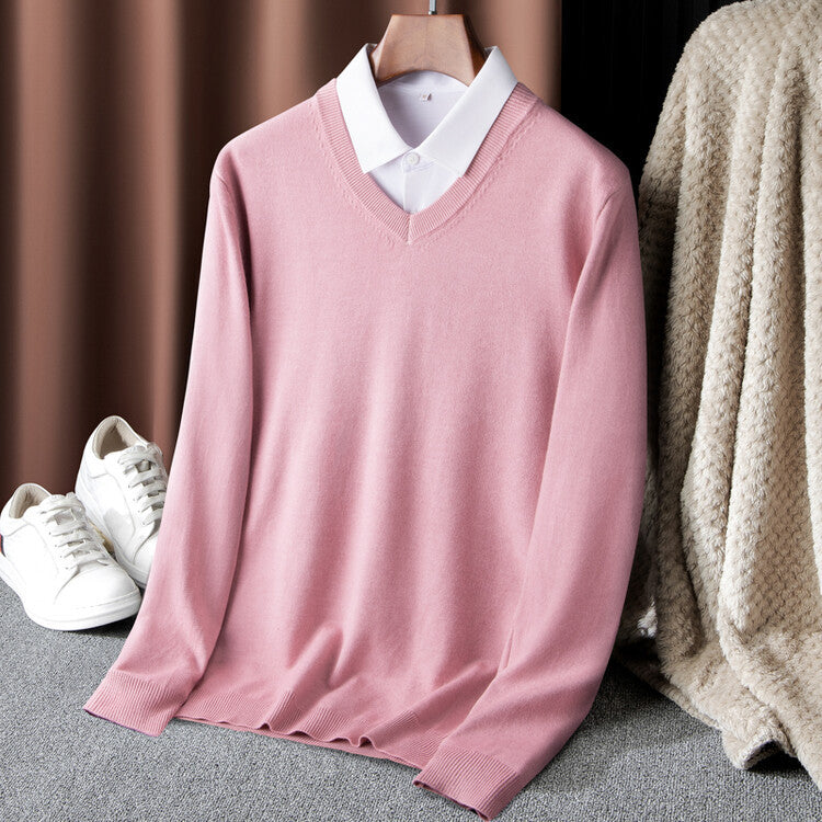Men's V-Neck Sweater Lisslune