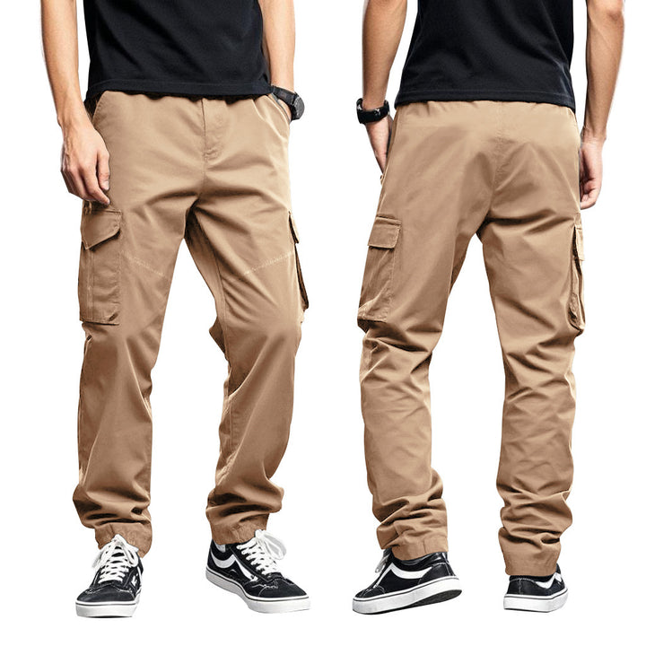 Men's cargo pants with versatile pockets and elastic waistband Lisslune