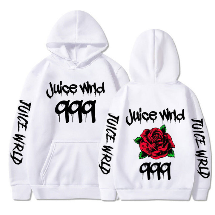 Women’s hoodie with striking graphic design and romantic rose motif Lisslune