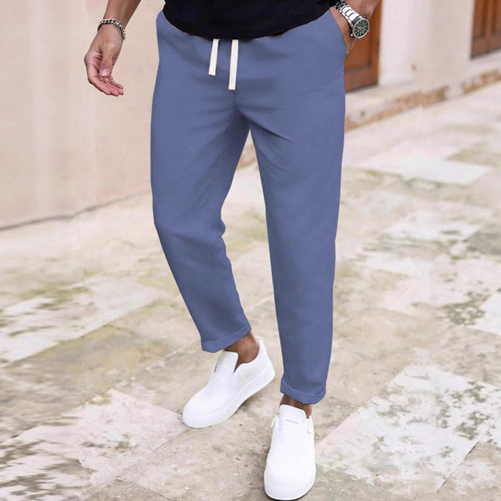 Men's Leisure Pants with Elastic Waistband and Practical Pockets Lisslune