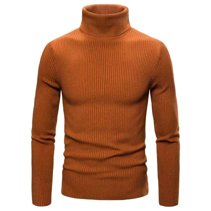 Men's high-quality turtleneck sweater made of fine rib knit Lisslune