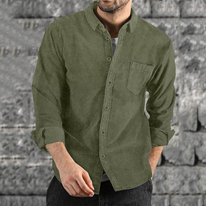 Men's Casual Cord Shirt Lisslune
