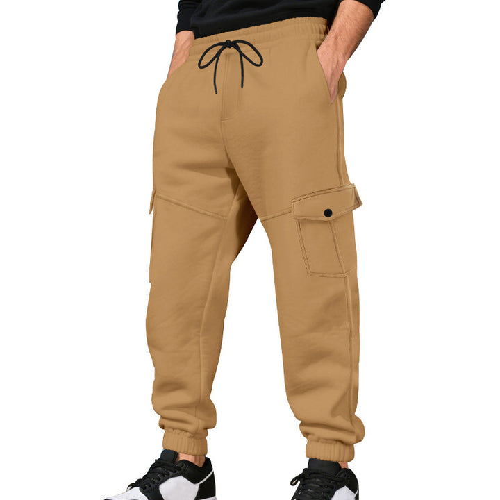 Men's cargo pants with elastic waistband and multiple pockets Lisslune