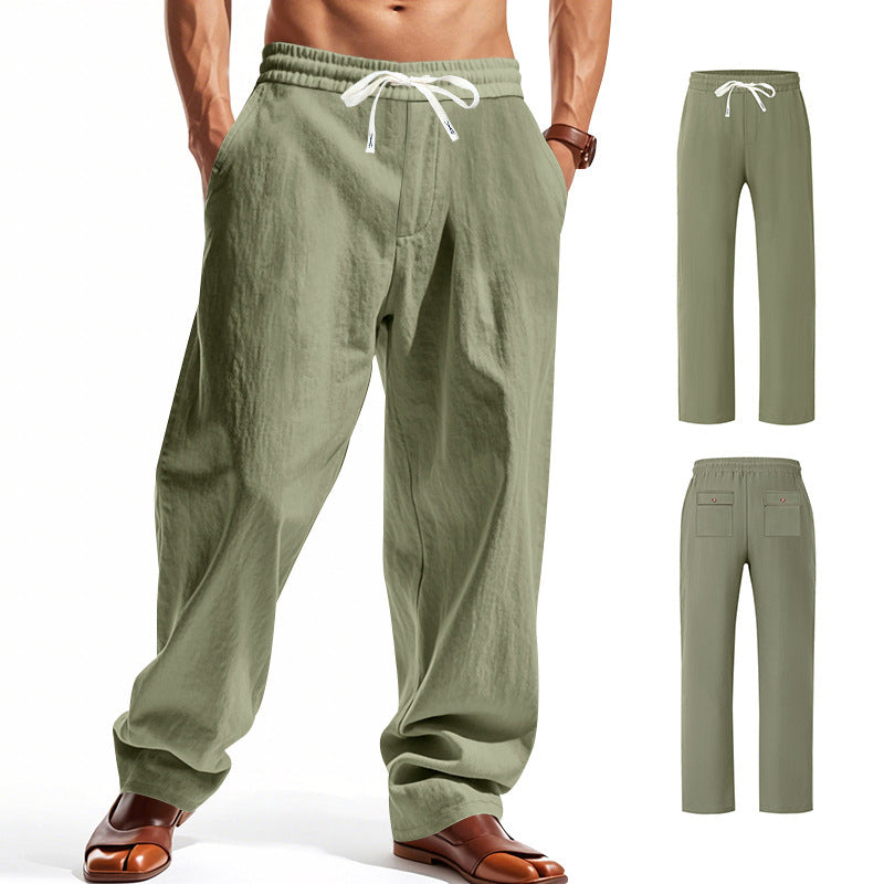 Men's airy beach pants with elastic waistband and practical pockets Lisslune