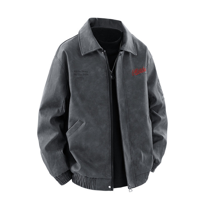 Men's casual leather jacket Lisslune