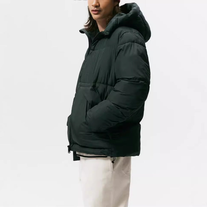 Men's quilted winter jacket with hood and generous pockets Lisslune