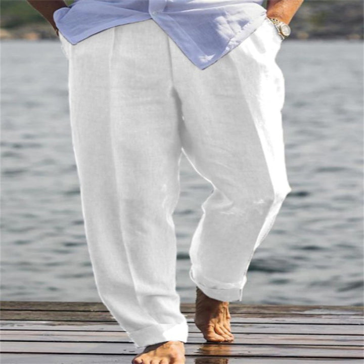 Men's Lightweight Linen Pants with Casual Cut Lisslune