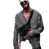 Men's Long-Sleeve Shirt with Unique Ethnic Pattern and Modern Cut Lisslune