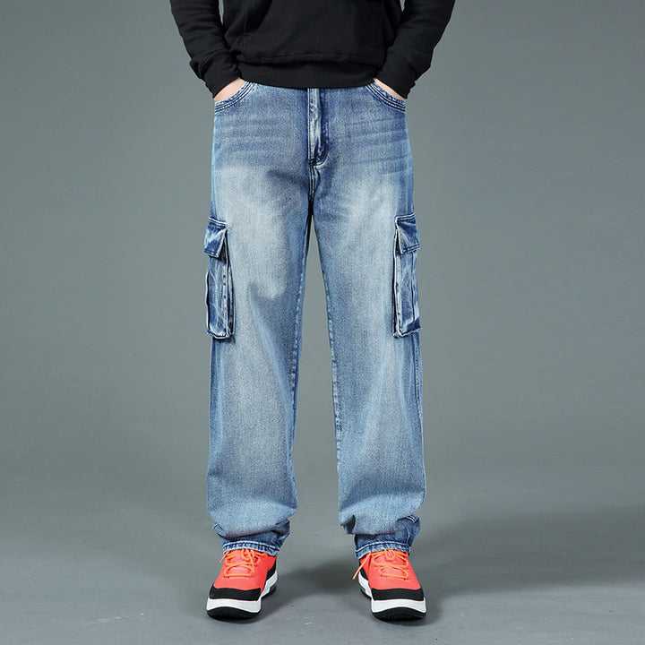 Men's cargo jeans with practical side and back pockets Lisslune