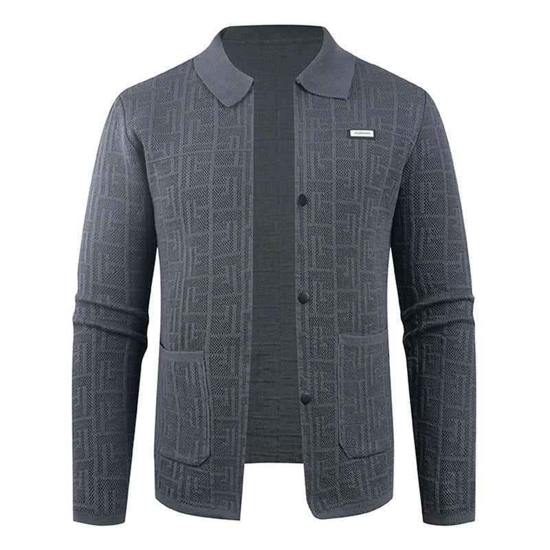 Men's fashionable cardigan with unique pattern Lisslune