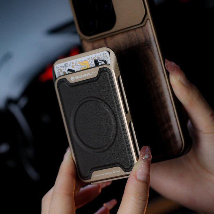 Lisslune | Magnetic Leather Slim Card Holder
