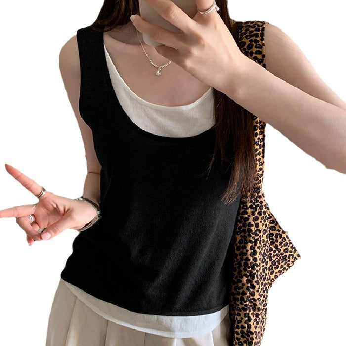 Women's long sleeve shirt with elegant layering effect Lisslune