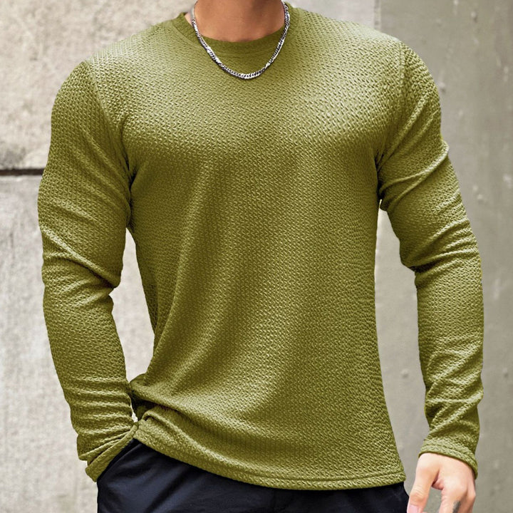Men's long-sleeve shirt with textured fabric Lisslune