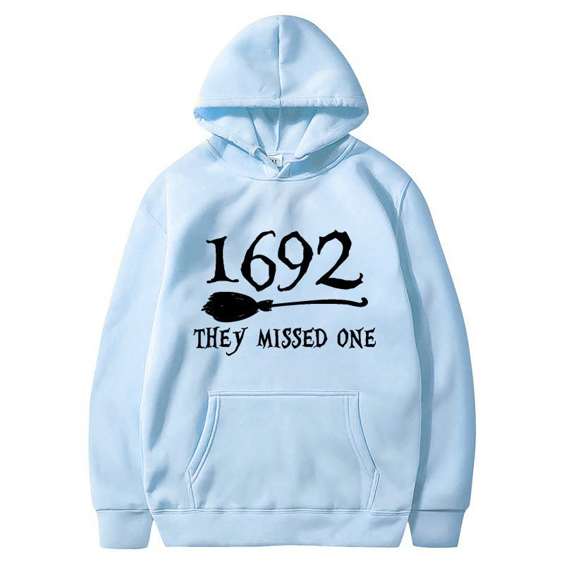 Women’s hooded sweatshirt with creative Halloween motif and loose fit Lisslune