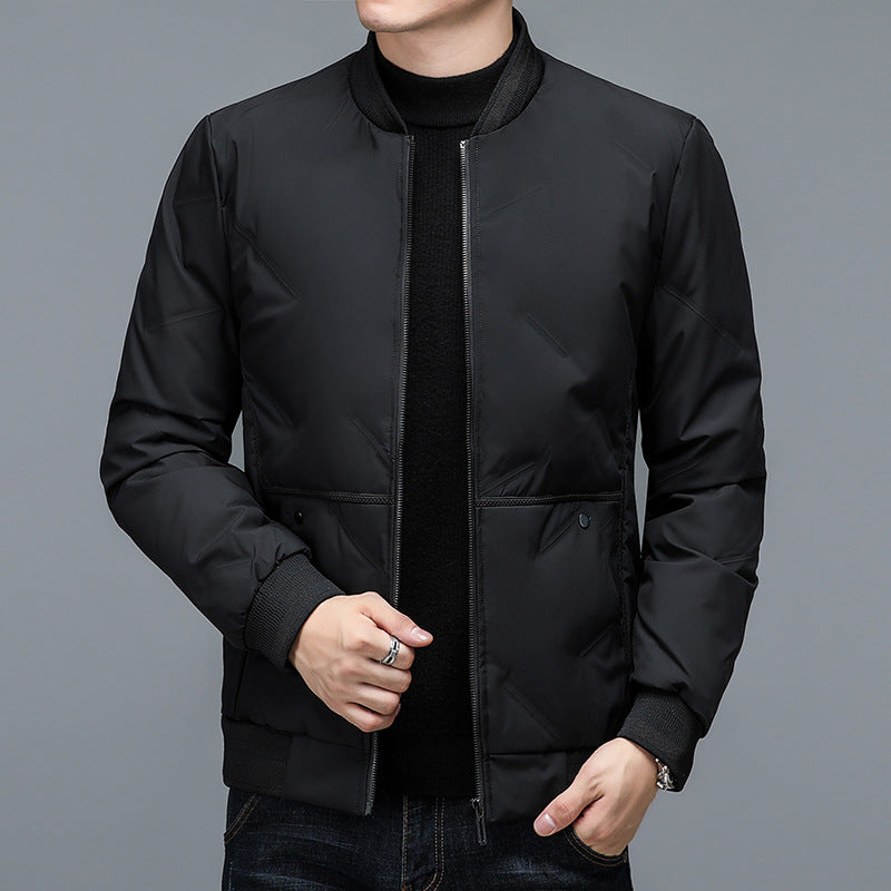 Men's quilted jacket with elastic cuffs and practical zip pockets Lisslune