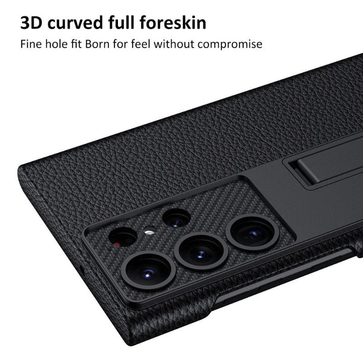 Lisslune | Luxurious, ultra-thin leather phone case, shockproof, for Samsung Galaxy 23