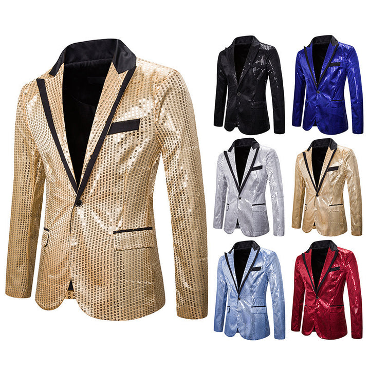 Men's elegant sequin blazer with modern cut Lisslune