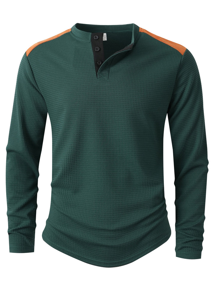 Men's Long Sleeve Shirt with Unique Structure Design Lisslune