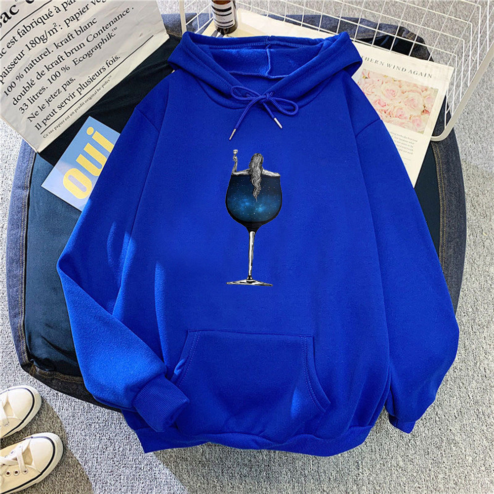 Women's hoodie with creative cocktail design Lisslune