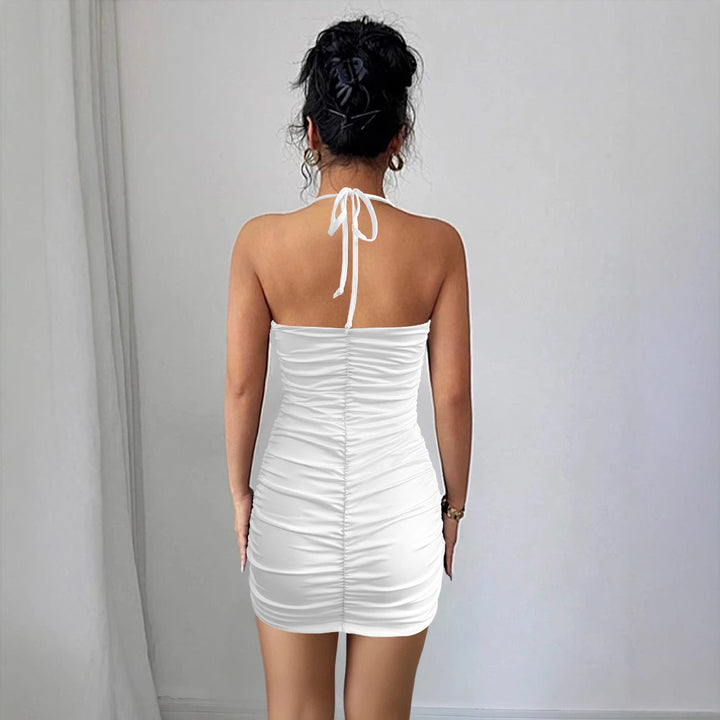 Damen Sexy Minikleid mit cut-out Details und gerafftem Design Lisslune