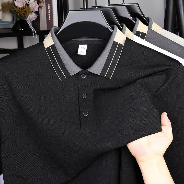 Men's polo shirt with modern accents and breathable fabric Lisslune