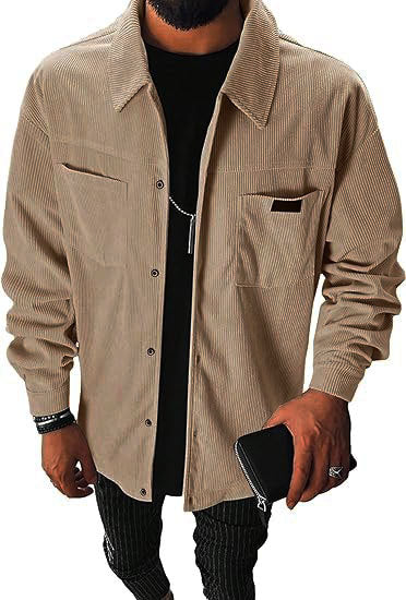 Men's Modern Rib Structure Shirt Jacket Lisslune