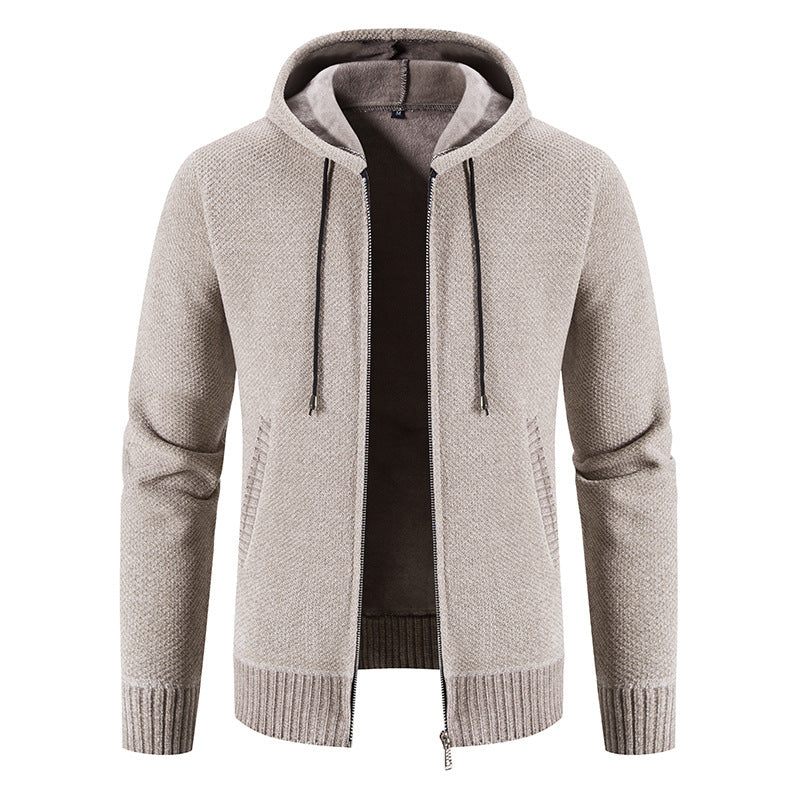 Men's cardigan with hood and textured design Lisslune