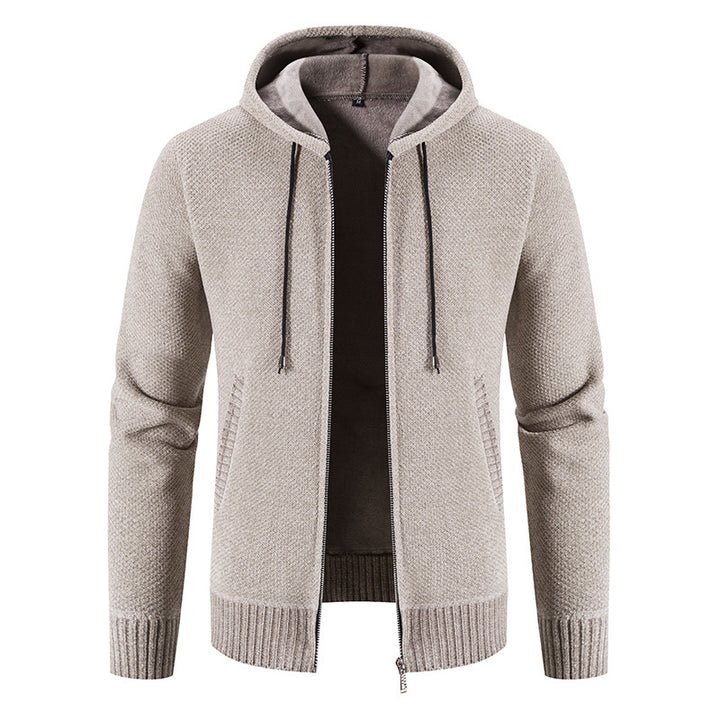 Men's cardigan with hood and textured design Lisslune