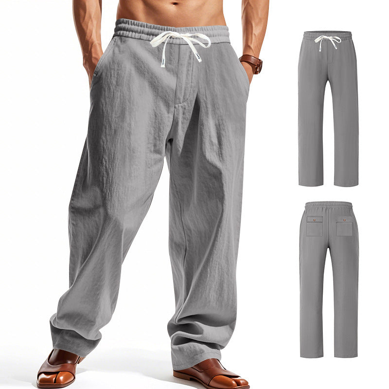 Men's airy beach pants with elastic waistband and practical pockets Lisslune