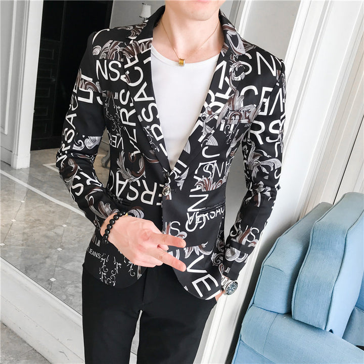 Men's fashionable blazer with elegant pattern Lisslune