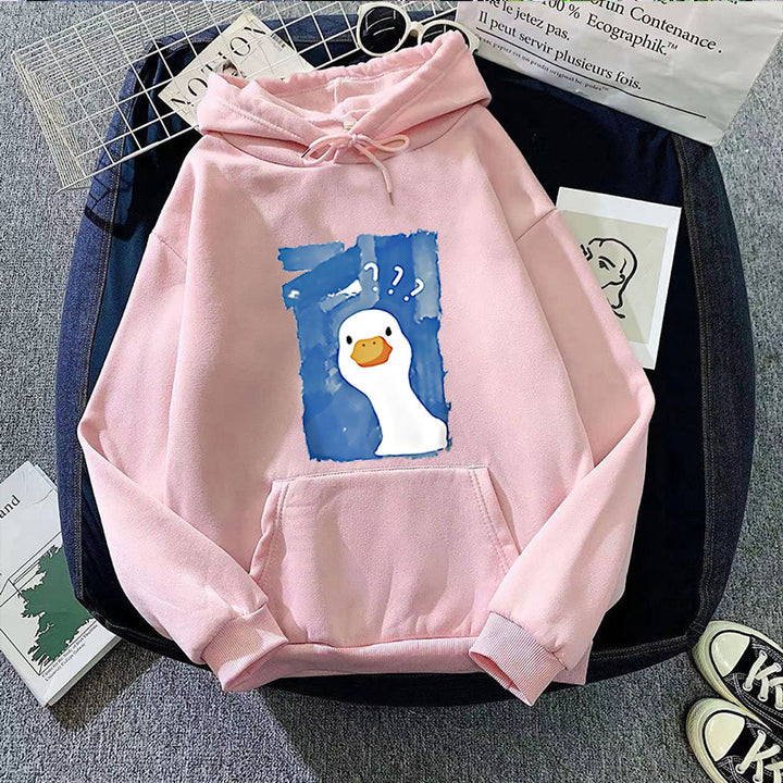 Women's Hoodie with Playful Duck Motif Lisslune 1772613013