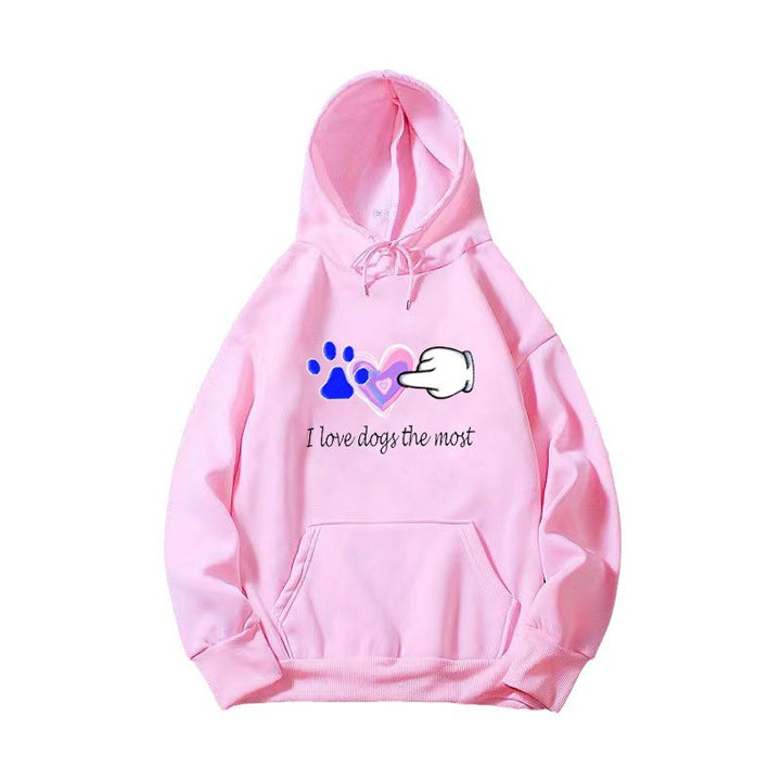 Women Hoodie with Loving Dog Design Lisslune