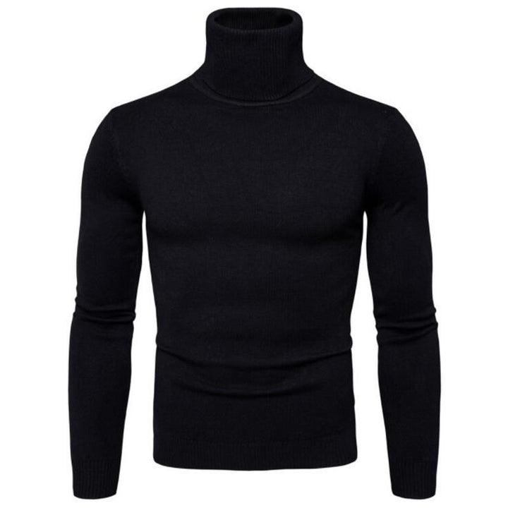 Men's knitted sweater with high collar and slim fit Lisslune