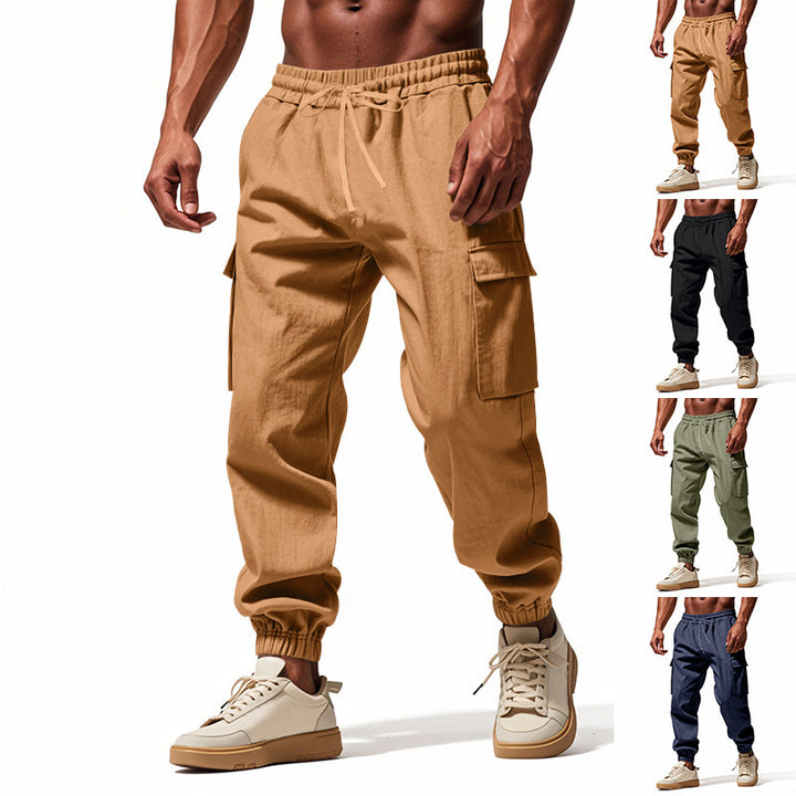 Men's cargo joggers with practical side pockets and elastic waistband Lisslune