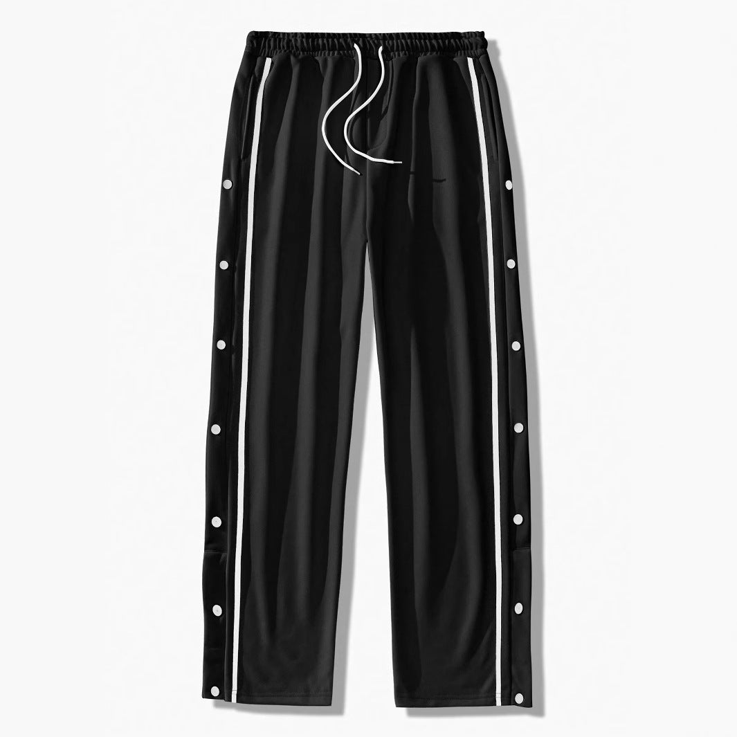 Men's sporty training pants with snap button closure Lisslune