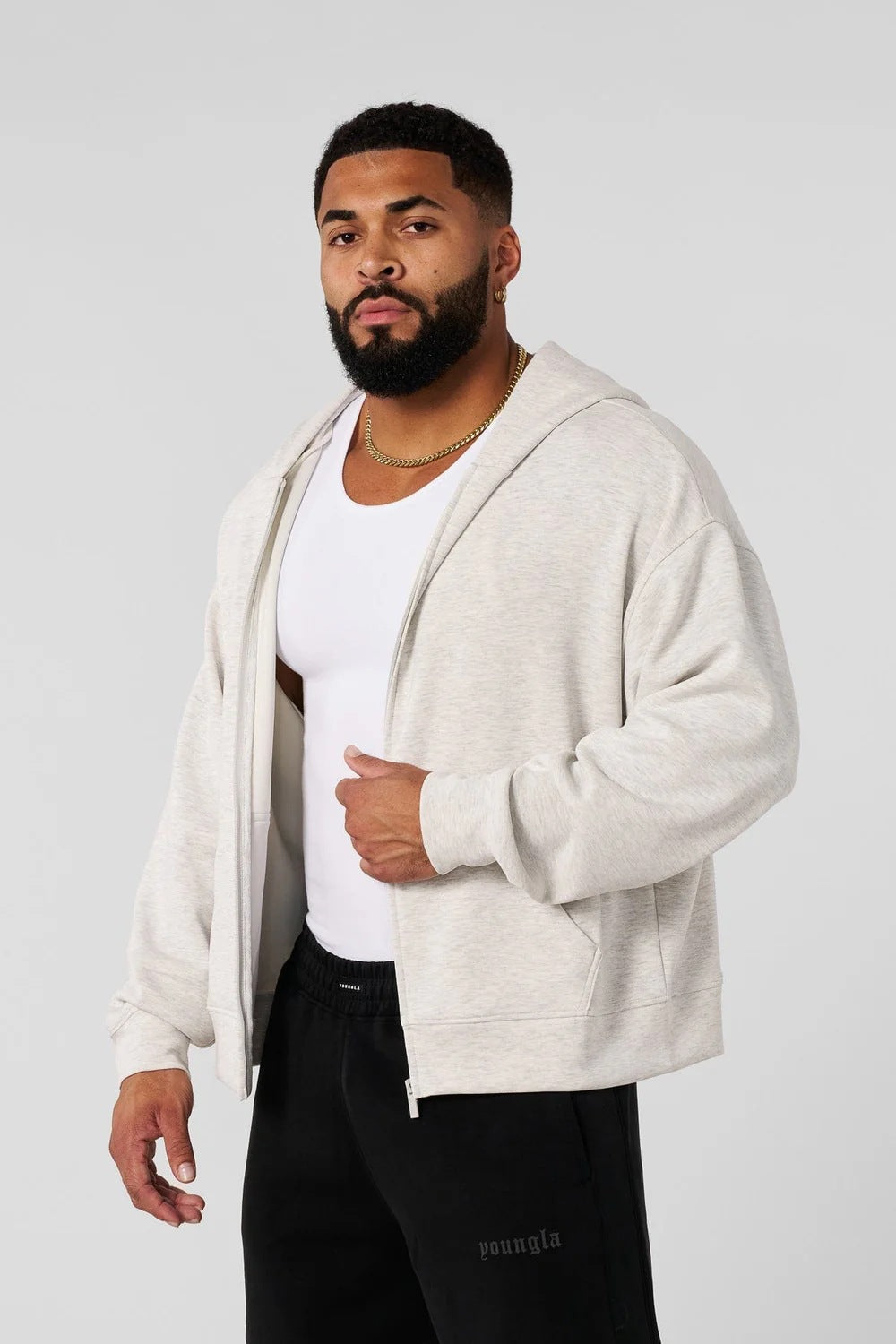 Men's hoodie with full zip and practical pockets Lisslune