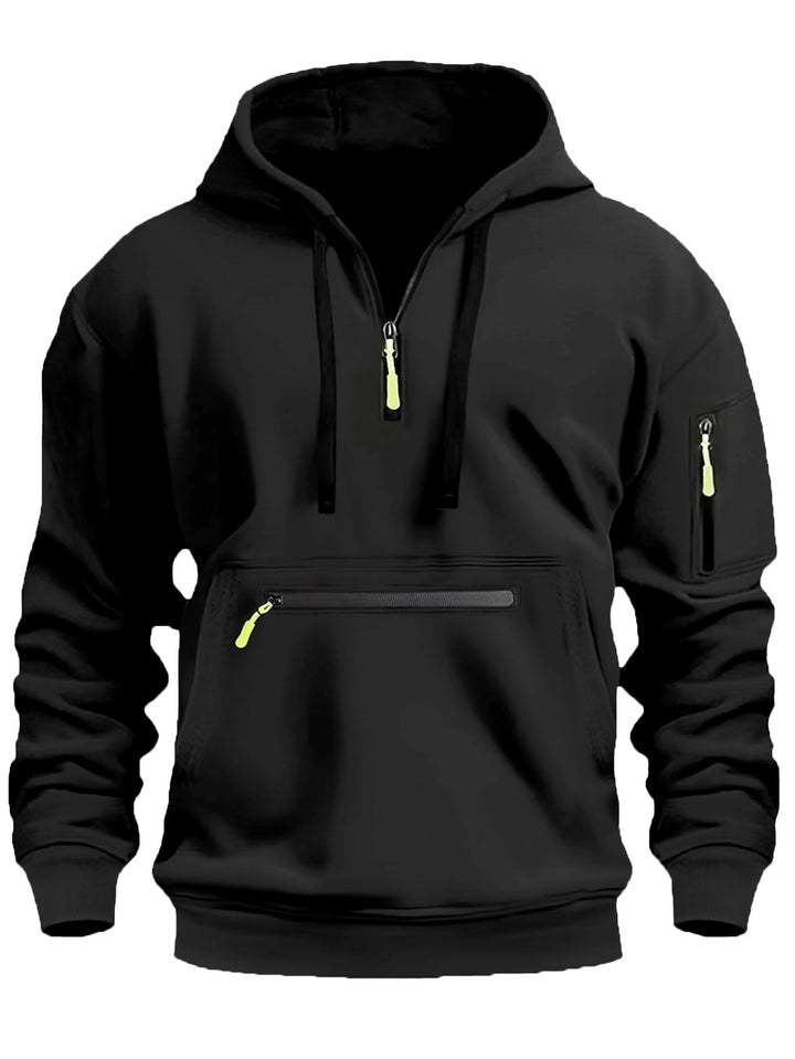 Men's stylish hoodie with practical zippered pockets Lisslune
