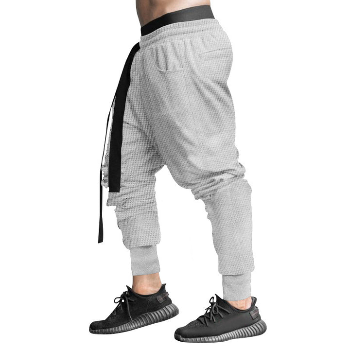 Men's casual harem pants with elastic waistband and side pockets Lisslune