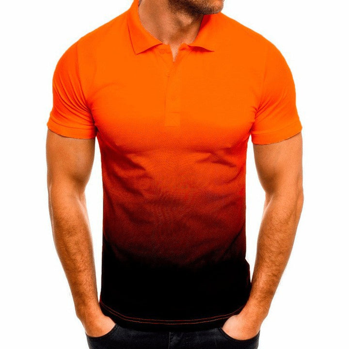 Men's polo shirt with modern gradient and breathable cut Lisslune