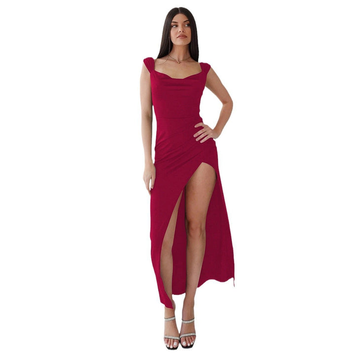 Damen Elegantes Wickelkleid mit hohem Schlitz und figurformendem Schnitt Lisslune
