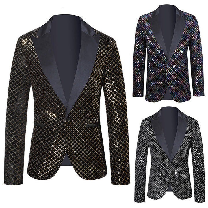 Men's elegant sequin blazer in modern design Lisslune
