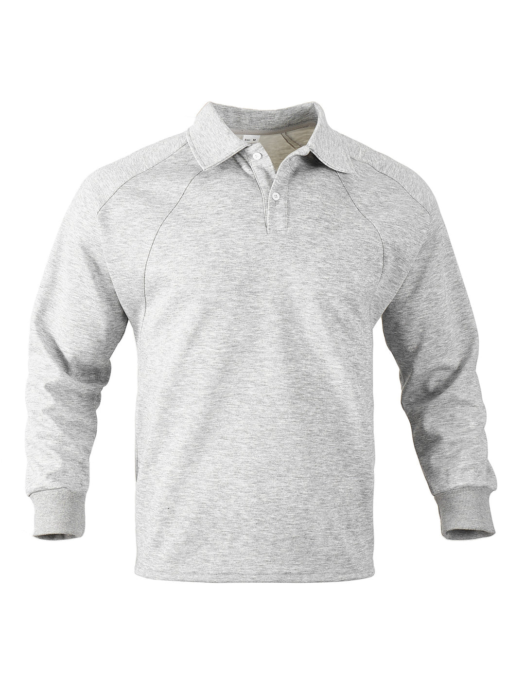 Men's Sporty Long Sleeve Polo Shirt with Modern Structured Design and Comfortable Cuffs Lisslune
