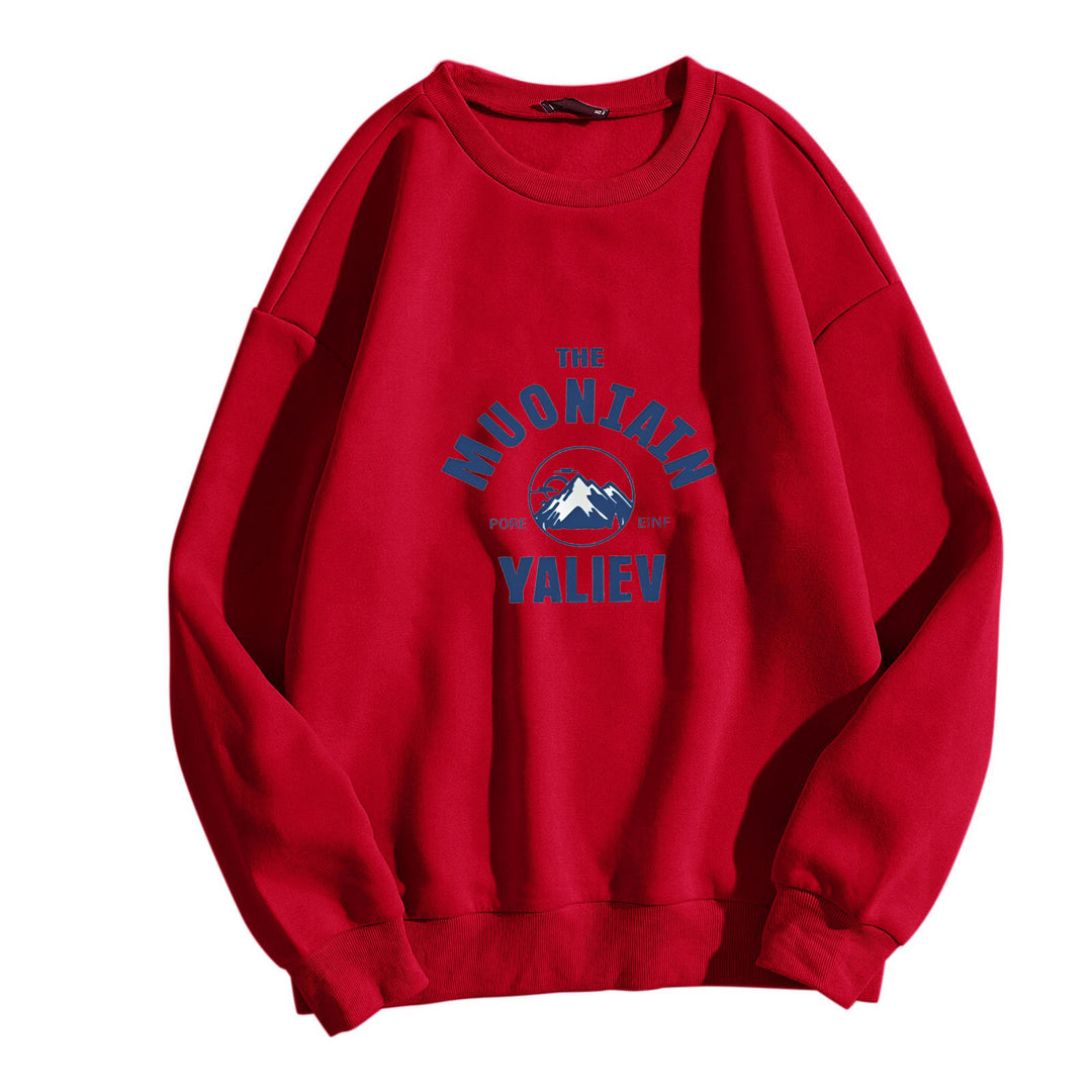 Women's cozy sweatshirt with front mountain motif Lisslune
