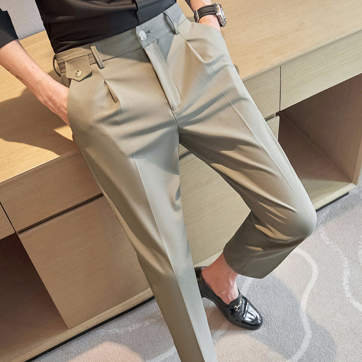 Men's elegant suit trousers with modern cut and practical pockets Lisslune