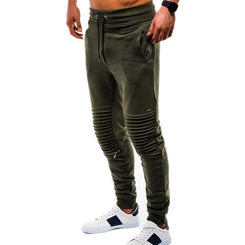 Men's joggers with fashionable ribbed design and elastic waistband Lisslune
