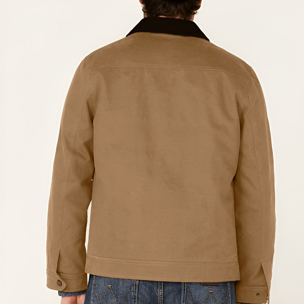 Men's rustic utility jacket with practical pockets Lisslune