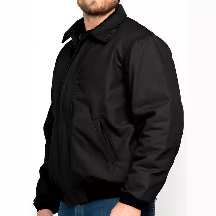 Men's stylish bomber jacket with practical pockets and elastic waistband Lisslune