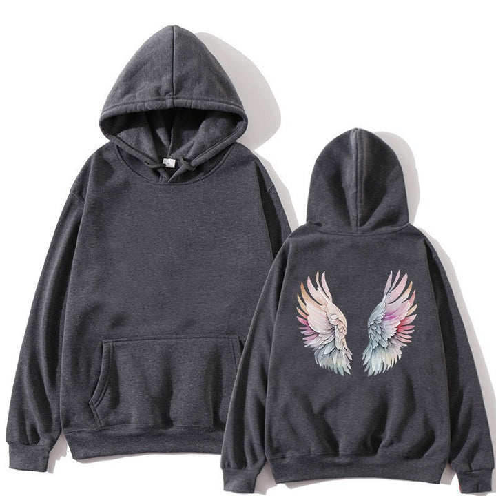 Women's hoodie with stylish angel wing design Lisslune