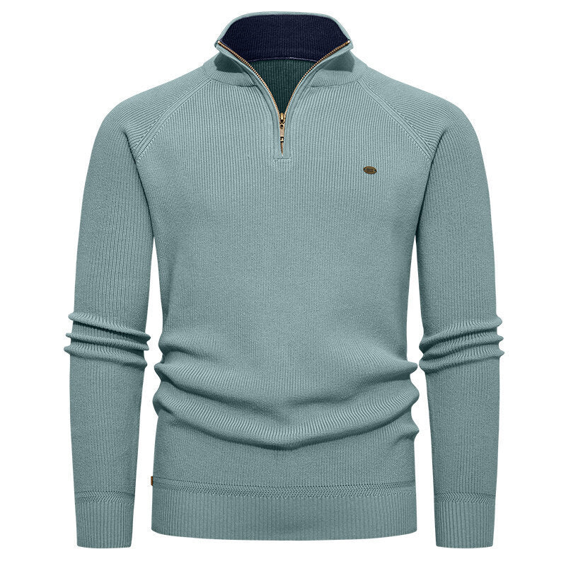 Men's high-quality knitted sweater with stand-up collar and modern zipper Lisslune