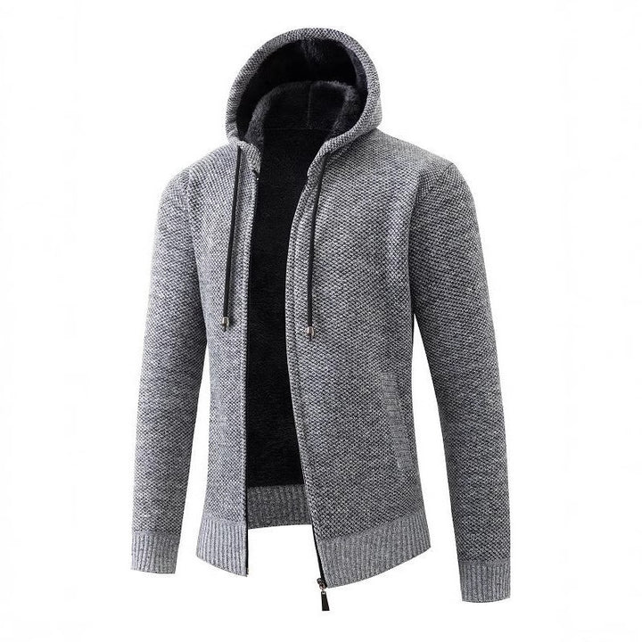 Men's cozy fleece jacket with hood Lisslune